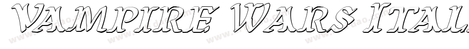 Vampire Wars Italic字体转换